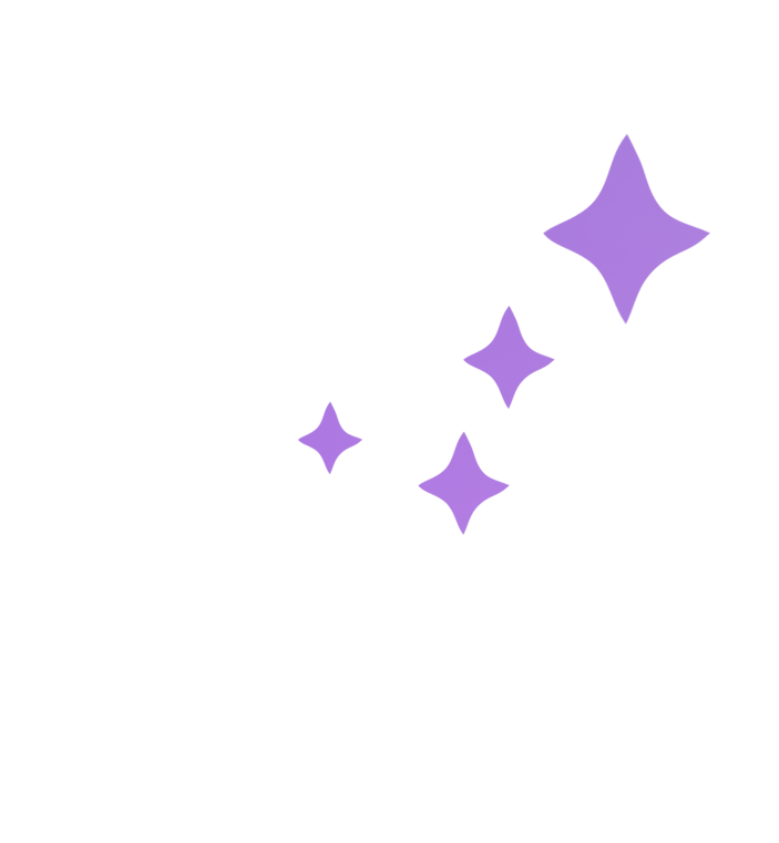 Stars brand illustrations in purple.