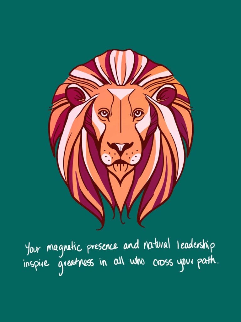 Leo-horoschope-illustration-design-lion