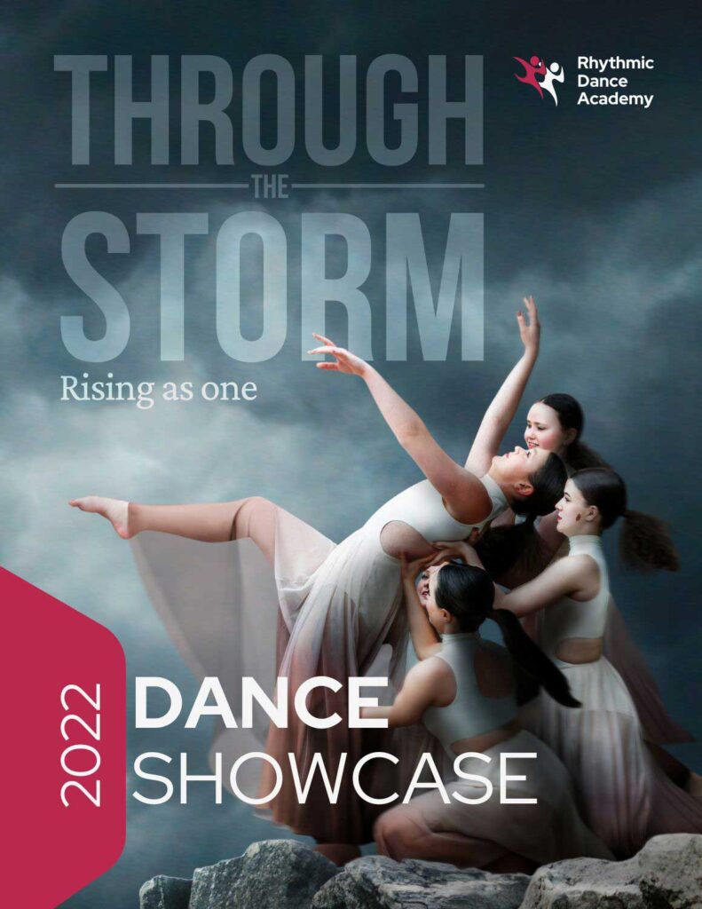 Advertisement poster design for dance studio.