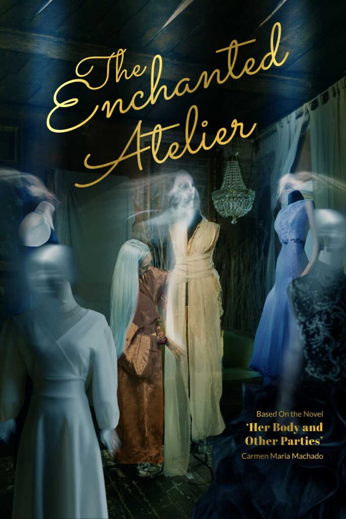 book cover design composite of the enchanted atelier