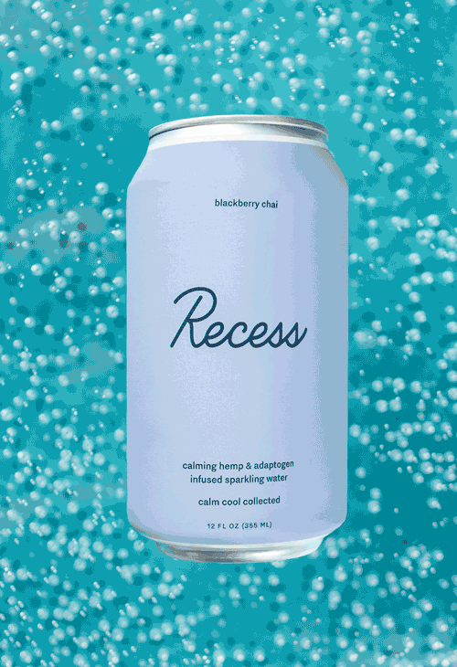 Stop motion of finger swiping through different flavors of Recess sparkling water.