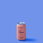 Stop motion animation of cold can of Recess as ice appears and straw drops in and spins around.