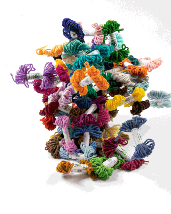 Stop motion video of yarn dancing and being tossed in the air.