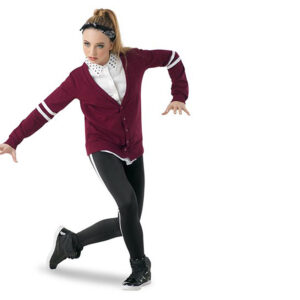 Hip hop dancer posed with one foot behind, one arm reaching out and one bent at the elbow.