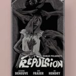 "Repulsion" horror movie poster featuring woman in anguish.