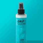 Grip and Glow "GIF glow up" with color changing backgrounds.