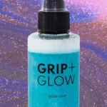 Grip and Glow "GIF glow up" with sparkle gradient moving background.