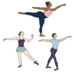 Dancer illustrations made for Dance Ed Tips product packaging.