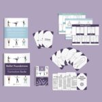 Dance Ed Tips Ballet kit and cards laid out on purple background.