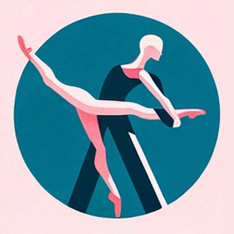 AI-created graphic featuring 2 dancers but one is missing her entire upper body and has 3 legs while the other has a backwards head.