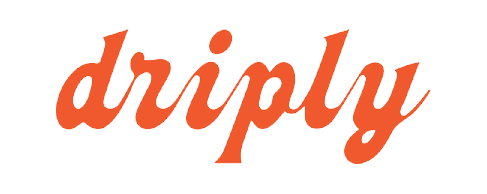 Driply logo in orange.