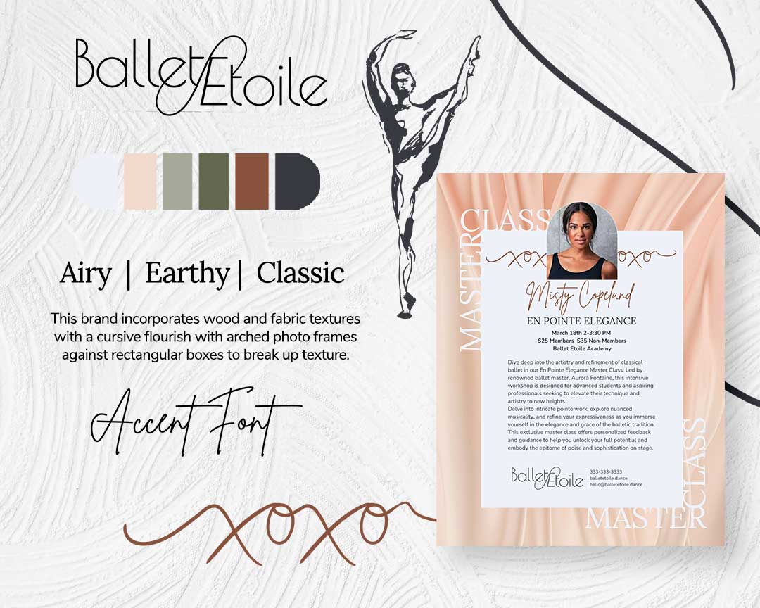 Ballet Etoile dance studio logo and brand guide