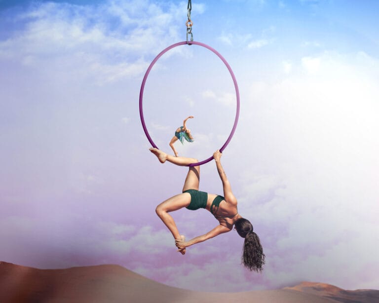 Mythical Dance Partner photo composite aerial arts with a pixie fairy