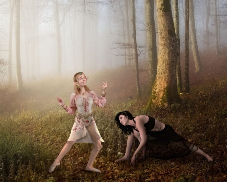 Mythical Dance Partner photo composite modern dance with an elf