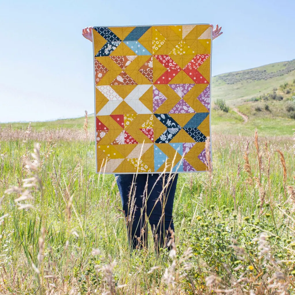 Fancy Tiger Crafts brand photo featuring quilt sample in field