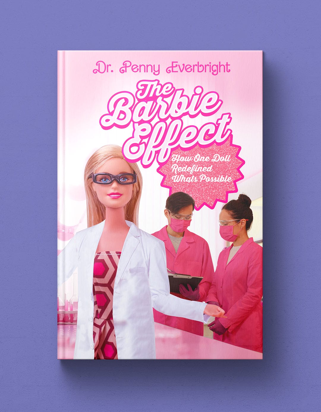 The Barbie Effect book cover mockup with composite of Barbie doll