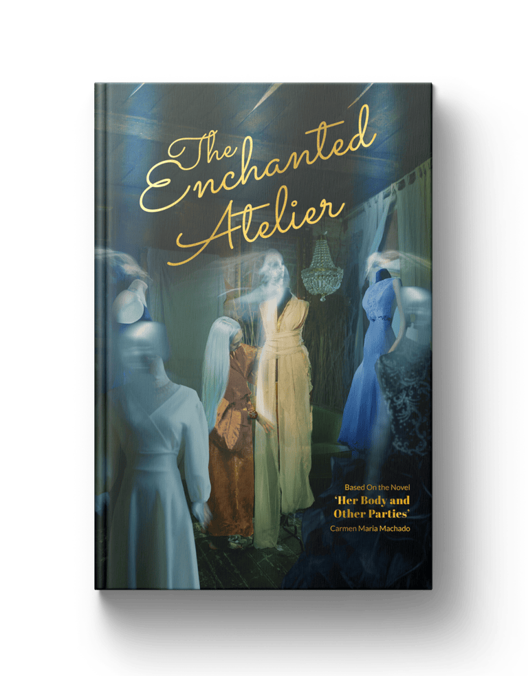 Elegant fashion mannequins showcasing sophisticated dresses at Andrews Artistry boutique.