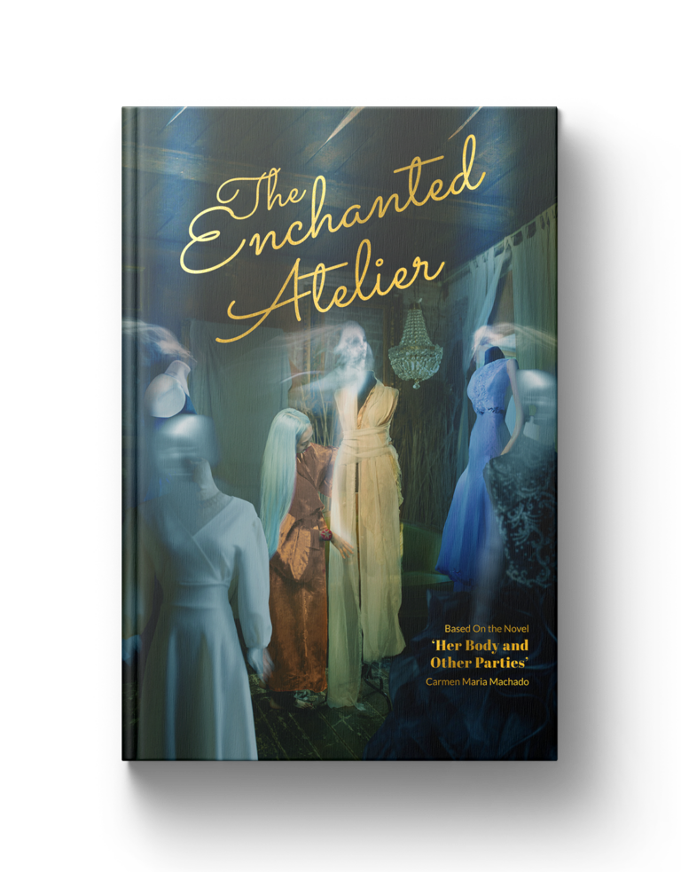 Elegant fashion mannequins showcasing sophisticated dresses at Andrews Artistry boutique.