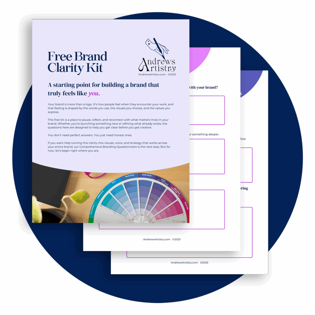 Vibrant brand clarity kit for artists and entrepreneurs, enhancing visual branding and strategic marketing.