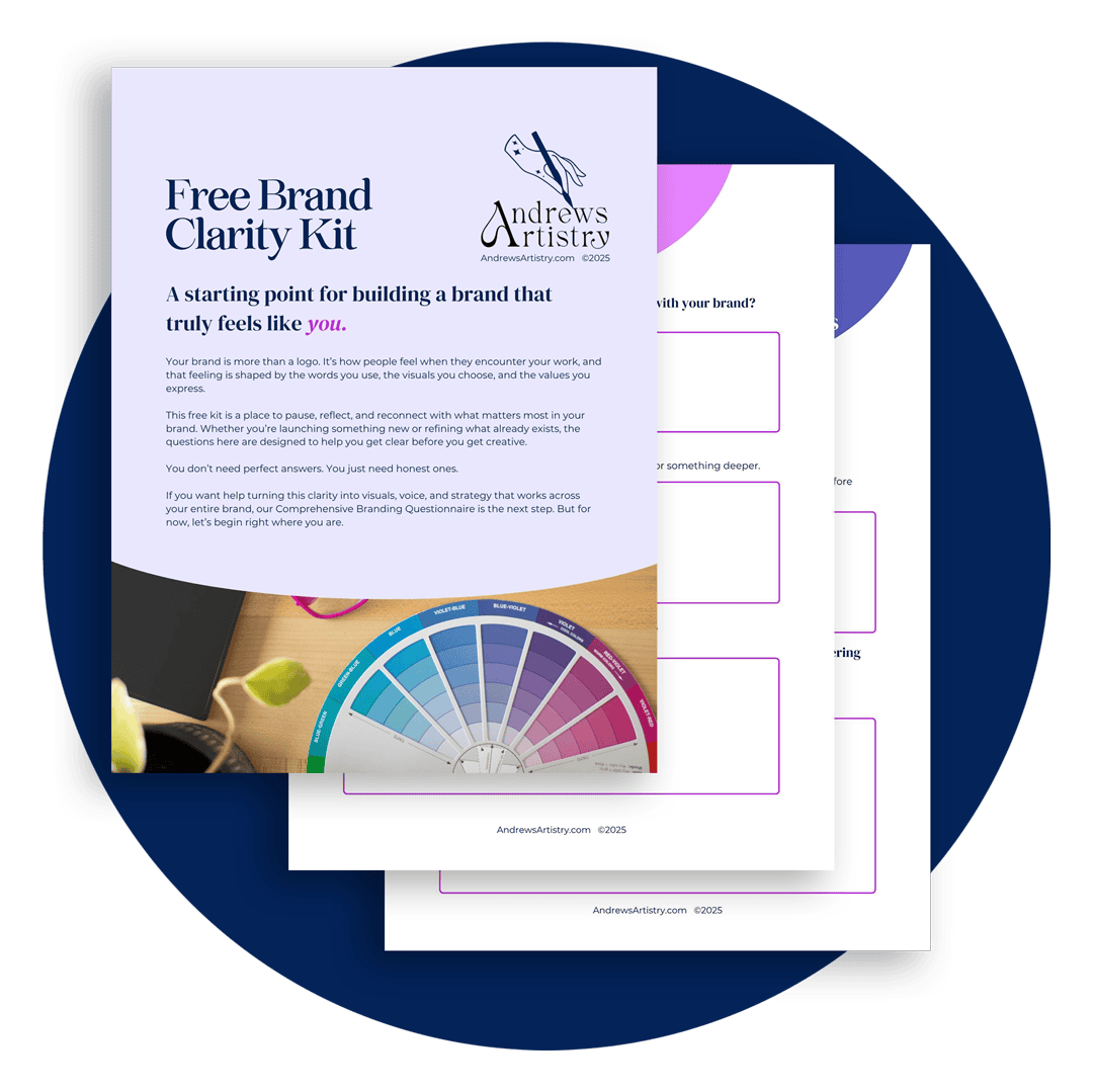 Vibrant brand clarity kit for artists and entrepreneurs, enhancing visual branding and strategic marketing.