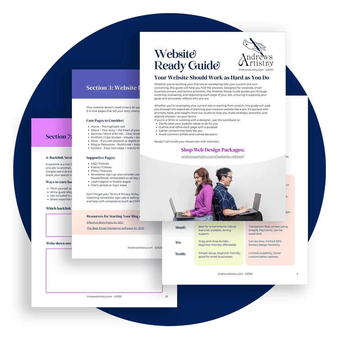 Modern website design guide and digital marketing resources from Andrews Artistry.