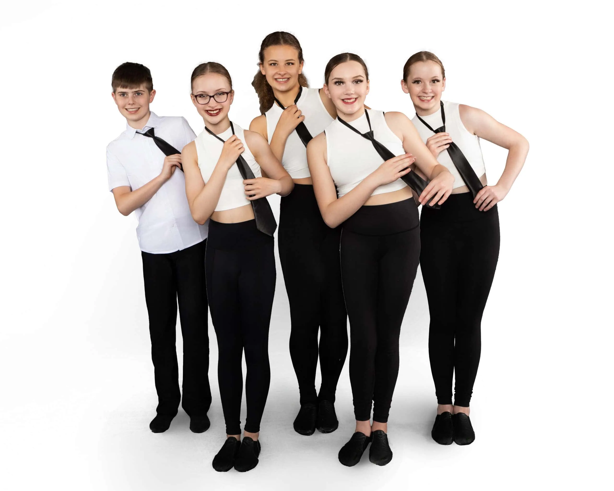 Group of dancers in stylish attire.