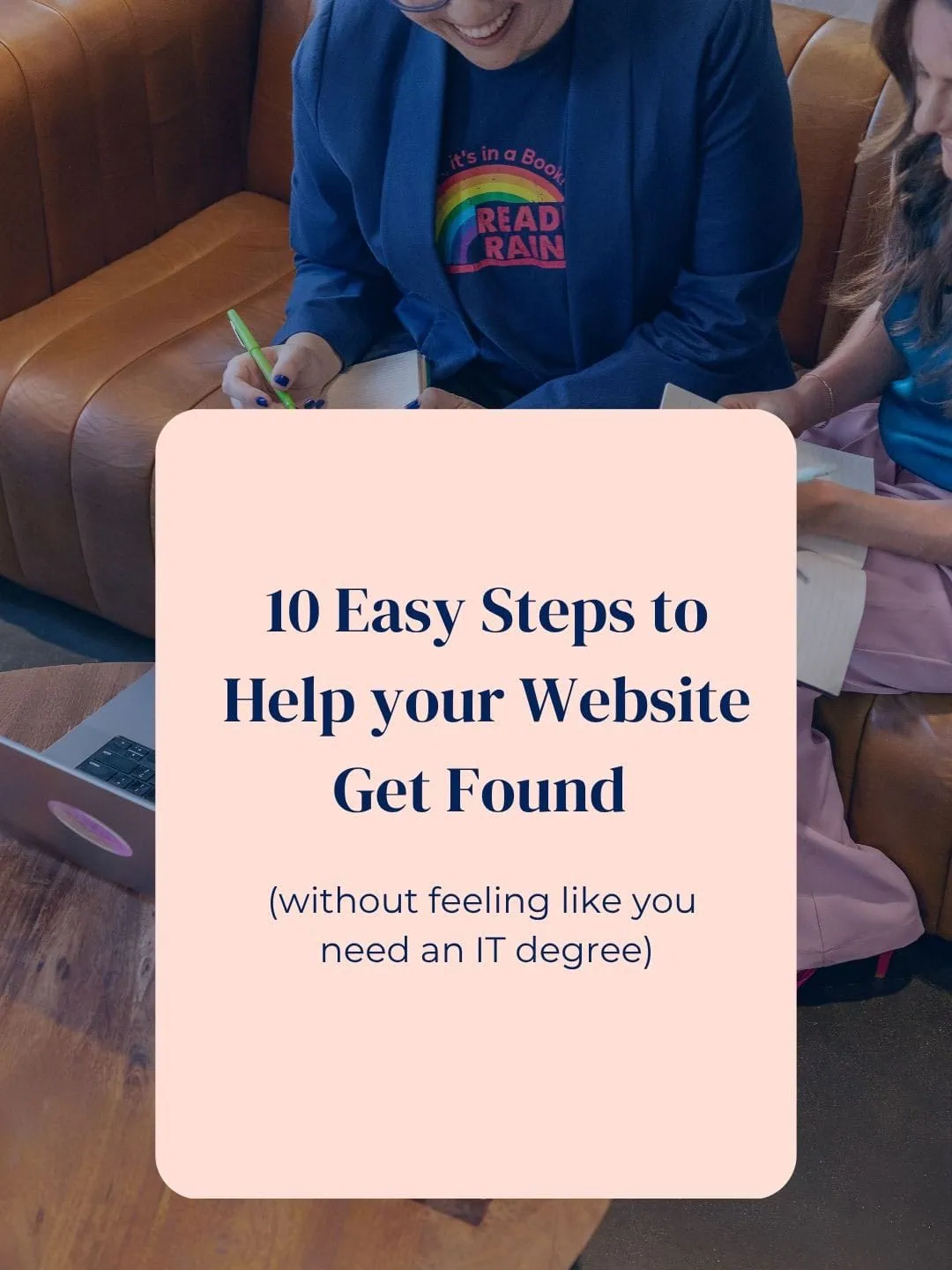 Checklist graphic with ten easy steps to help a website get found through SEO