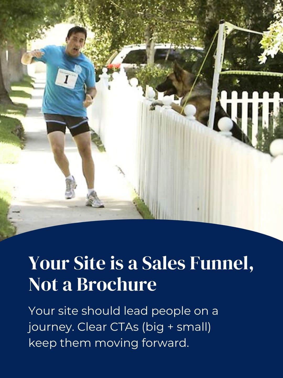 Website sales funnel concept with calls to action guiding visitors