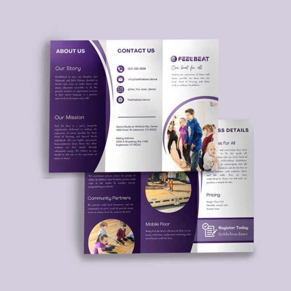 Feel the Beat branding brochure design